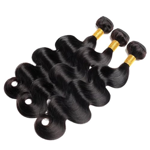Brazilian Body Wave Virgin with Lace Closure(16 18 20 with14 Closure) Human Hair Unprocessed Hair with Closure 4X4 Lace Natural Black Hair