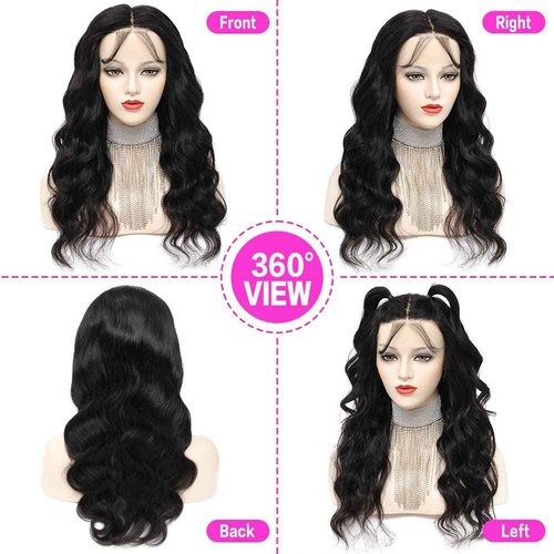 Yamikk Body Wave Lace Front Wigs Human Hair Pre Plucked Natural Hairline 180% Density Human Hair Wigs For Women 13x5 Hd Lace Frontal Wig with Tiny Knots 18 Inch