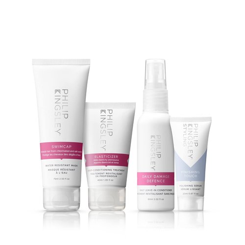 Philip Kingsley Holiday-Proof Hair Care Travel Collection - Includes Pre-Swim Protection, Leave-In Conditioner Spray, Deep Conditioning Mask Treatment, and Hair Serum