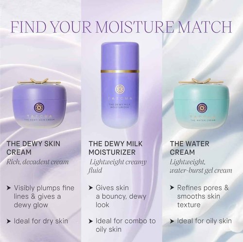 TATCHA The Jumbo Water Cream | Cream Moisturizer for Face, Optimal Hydration For Pure Poreless Skin | 75 ml, 2.54 oz