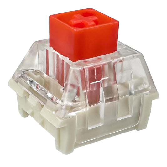 Zjmehty Kailh Box Red Switches for Mechanical Keyboard,3-Pin 45gf Linear/Factory Lubed/Dust&Waterproof Switches(Kailh Box Red,108Pcs)