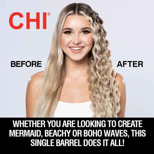 CHI Multi-Wave Styler, Hair Waver With Adjustable Barrel For Customizable Waves, Reduces Frizz & Increases Shine, Black