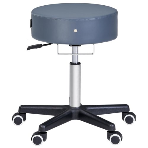 Master Massage Glider Ergonomic Round Swivel Adjustable Rolling Hydraulic Stool in Royal Blue Barber Dental Chair for Therapist, Clinic, Tattoo, Spas, Beauty, Lash, Salons, Home, Studio, Office