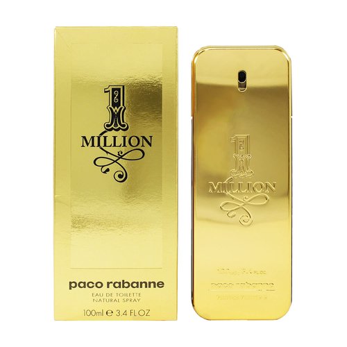 1 Million by Paco Rabanne Eau De Toilette Spray 3.4 oz for Men - 100% Authentic