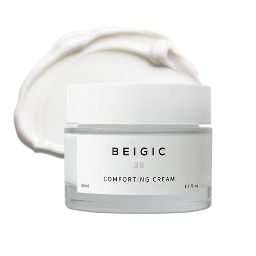BEIGIC Comforting Cream - Vegan Hydrating Calming Facial Moisturizer with Allantoin, Niacinamide & Ceramide for Dry Sensitive Skin (1.7 fl oz)