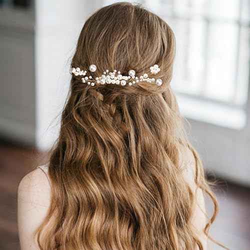8 Pcs Pearl Hair Combs Set Wedding Bridal Rhinestone Hair Pins for Bridesmaids Brides Flower Girls Hair Accessories