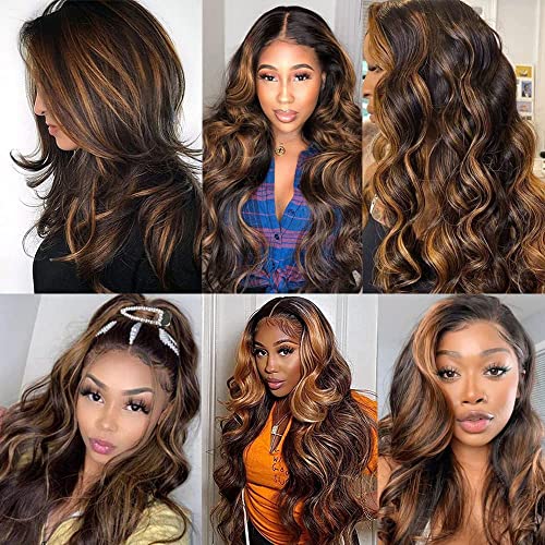 Human Hair Bundles 8 10 12 Inch Chocolate Brown P4/30 Body Wave Bundles Human Hair 100% Unprocessed Soft Sewn In Hair for Black Women with Double Weft