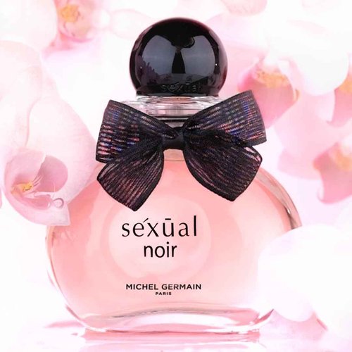 Michel Germain Sexual Noir Eau de Parfum Fragrance Spray, Notes of Strawberries, Pink Orchid, Warming Vanilla, Long-Lasting, Warm Floral & Sensual Gift for Her, 1.4 Fl Oz