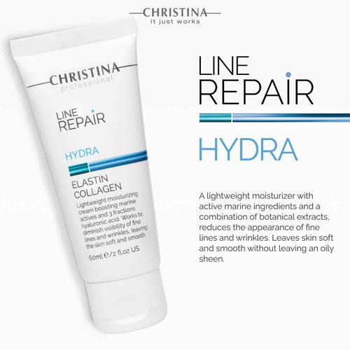Christina Line Repair Elastin Collagen Cream for Face with Hyaluronic Acid | Face Repair Cream Nourishes and Replenishes the Skin 60ml / 2 fl.oz