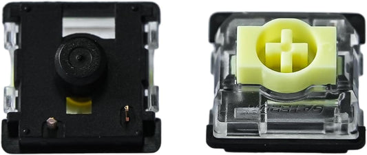 Zhouwang Gateron KS-33 Low Profile 2.0 Jade Tactile Keyboard Switches,Light Green 3-Pin 65gf RGB LED Factory Pre-lubed for MX Mechanical Keyboard(45Pcs)