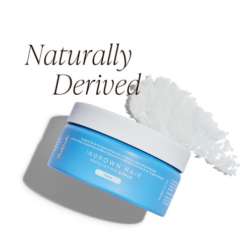 Bushbalm Nude Exfoliating Scrub (236 ml) for Ingrown Hair & Razor bumps Prevention and Francesca Trimmer Electric Shaver for Close Grooming and Pre-Wax Preparation