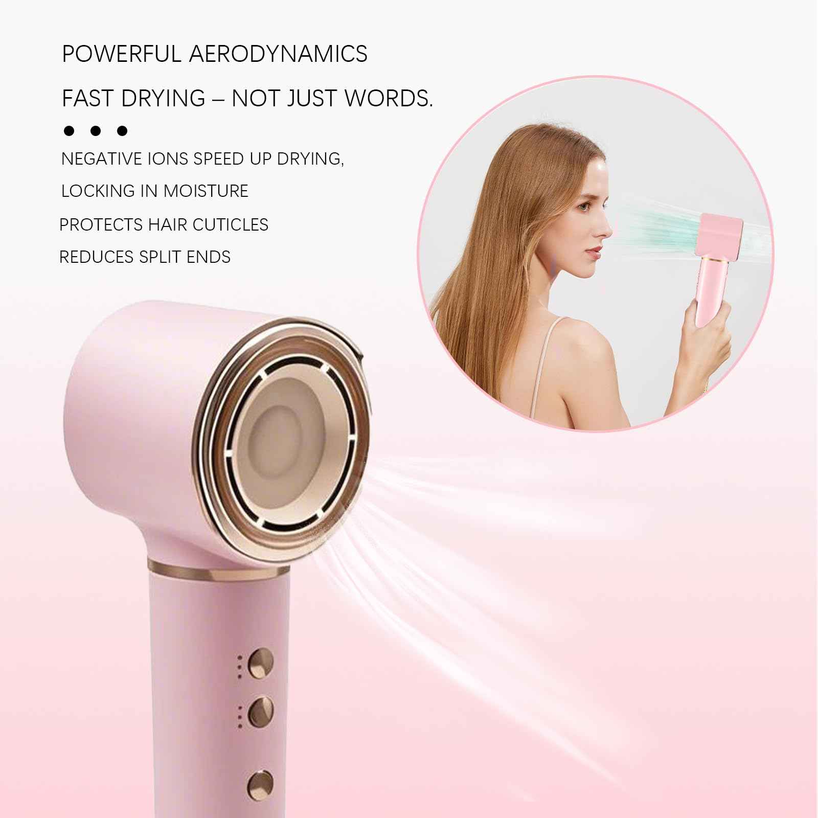 5 in 1 Hot Air Styler, Hair Dryer Brush for Fast Drying, Curling, Volumizing & Straightening, Frizz-Free & No Heat Damage for Smooth Hair & Waves, Ideal High Speed Blow Dryer for Home & Travel Use