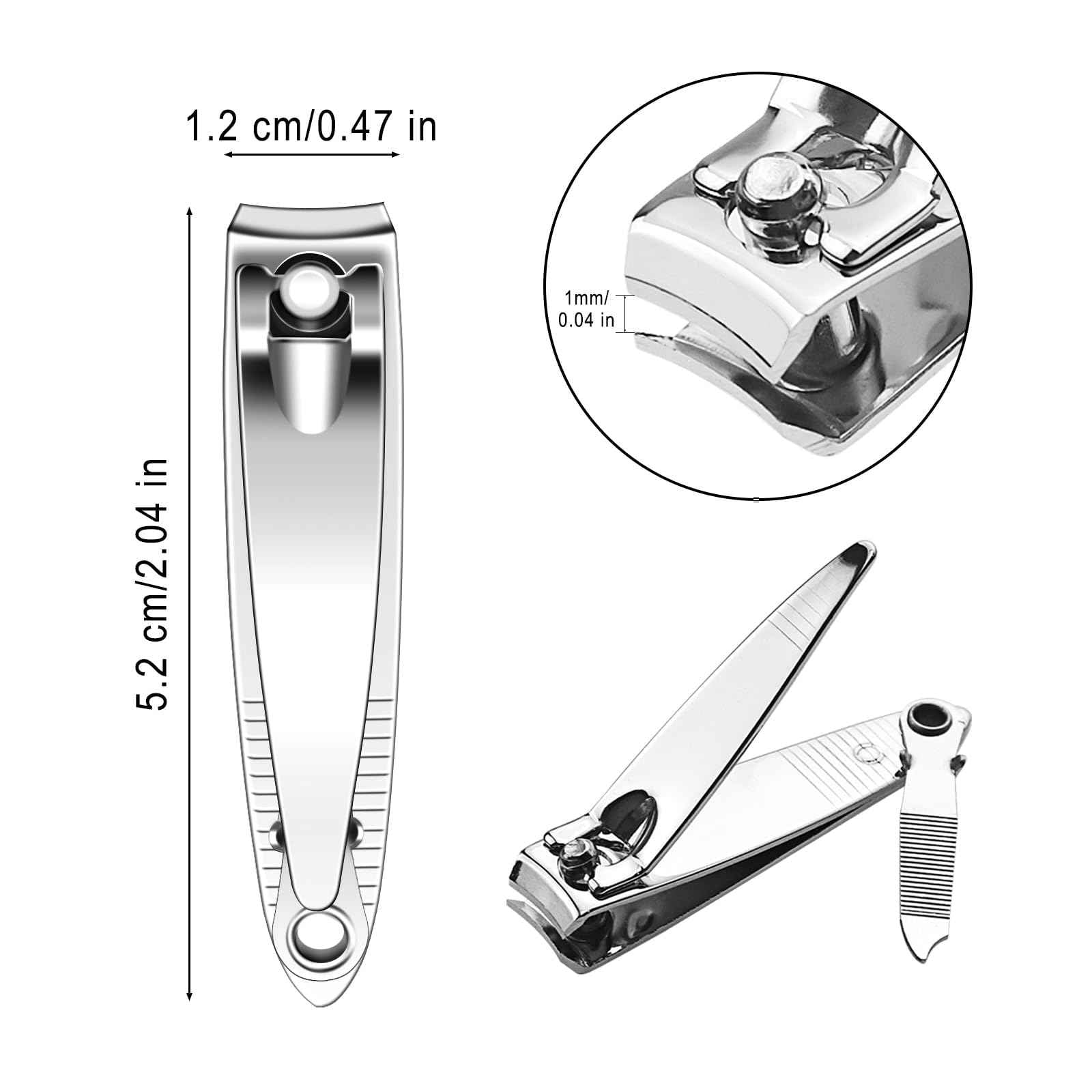 200 Pack Stainless Steel Nail Clippers Bulk, Bulk Nail Clippers with File for Homeless Individually Wrapped, for Homeless,Shelter, Air Bnb, Hotel (200 PCS)