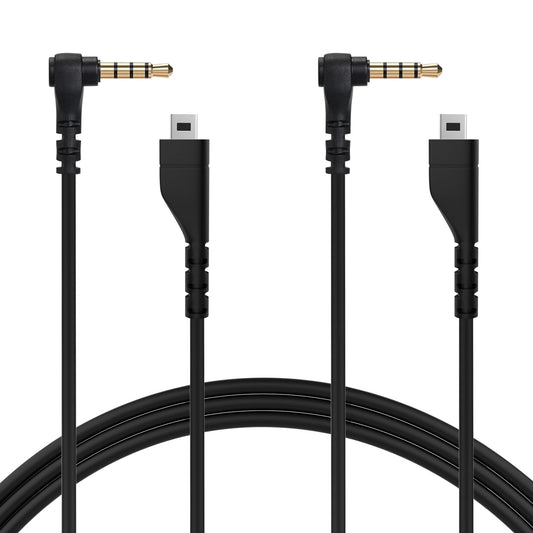 2PACKS Arctis5 Cable Replacement 3.5mm Audio Cord Compatible with SteelSeries Arctis 3, Arctis Nova 3, Arctis 7, Arctis Prime, Arctis Pro+ GameDAC, Arctis Pro Wireles Gaming Headsets(5ft/Black)