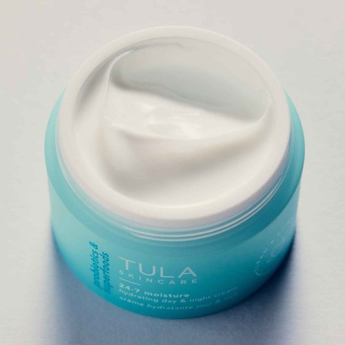 TULA Skin Care 24-7 Hydrating Day & Night Cream - Supersize, Anti-Aging Moisturizer for Face, Contains Watermelon & Blueberry Extract, 3.4 oz.