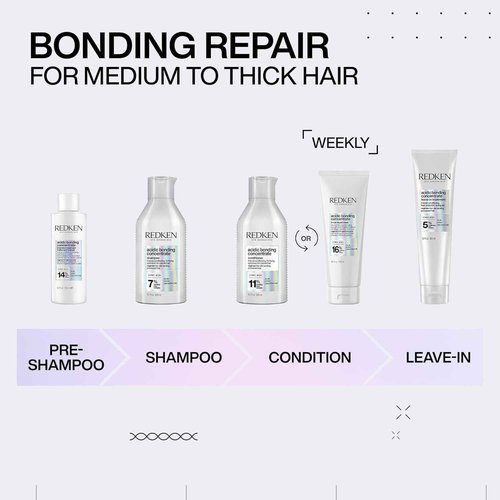 Redken Bonding Shampoo for Damaged Hair Repair | Acidic Bonding Concentrate | For All Hair Types