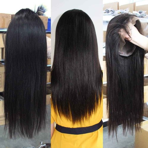Subella HD Lace Front Wigs Human Hair Pre Plucked 220% Density 13x5 Straight HD Lace Frontal Wig with Baby Hair 12A Transparent Lace Wigs for Black Women (20inch)
