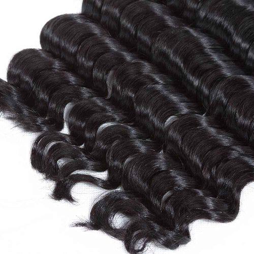 QTHAIR 16A Loose Deep Wave Bundles Human Hair 12 14 16 inch Loose Deep Curly Human Hair Bundles 100% Virgin Hair Bundles 300g Natural Color Double Weft for Black Women