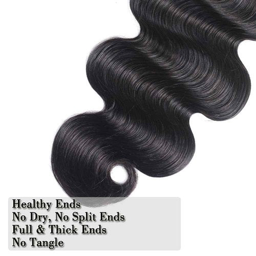 Hullran 12A Human Hair Bundles 14 16 18 20 Inch Body Wave Bundles Human Hair Extensions 400g Unprocessed Brazilian Virgin Body Wave 4 Pieces Deals Brazilian Quick Weave Natural Black Wavy Extensions