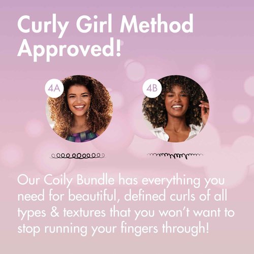 MopTop Kinky-Coily Hair Care Kit: Detox Shampoo, Gentle Shampoo, Daily Conditioner, Curly Gel, Moisturizing Hair Care Products Set