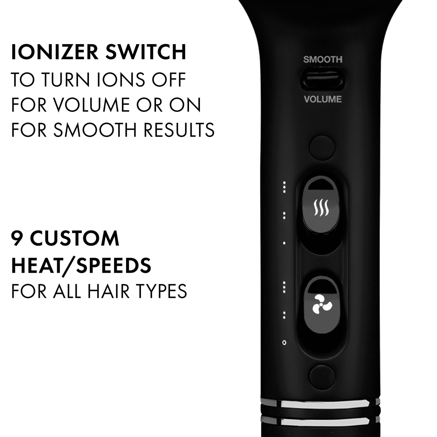 HOT TOOLS Pro Artist Black Gold Hair Dryer - Fast Drying with Even Heating for Less Damage and Dual Voltage, Travel Hair Dryer - 2000 Watts