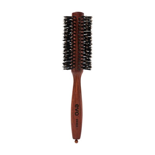 Evo Bruce Natural Bristle Radial Brush - Styling Brush for Blow Drying Long, Distribute Natural Oils & Polished Smooth for All Hair Types