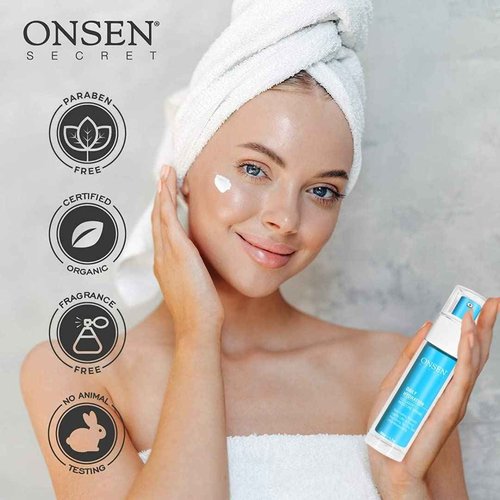 Onsen Secret - Anti Aging Face Moisturizer Cream 50 ml - Daily Skin Rejuvenation - Natural Anti-Aging Properties - Hydration & Protection - Organic Ingredients