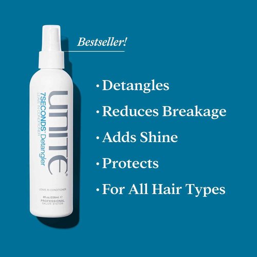 UNITE Hair – 7SECONDS Detangler & U Oil – Argan Oil – Tame Frizz, Shine, Protect UV/Heat, 8oz, 4oz