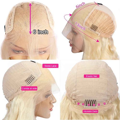 ORIGEN 613 Blonde 13x6 Lace Front Human Hair Wig Pre Plucked Straight HD Frontal Glueless Wigs with Baby Hair for Black Women 180% Density 22 Inch