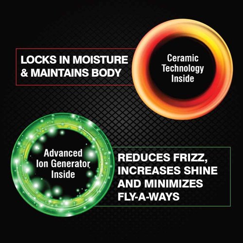 CHI Volumizer 4-in-1 Blowout Brush, Hair Dryer Creates Smooth, Silky & Shiny Hair, Four Interchangeable Attachments For Versatile Styling, Black