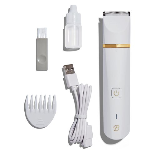 Bushbalm Nude Ingrown Oil (30 ml) for Ingrown Hair & Razor Bumps Prevention, and Francesca Trimmer Electric Shaver for Close Grooming and Pre-Wax Preparation