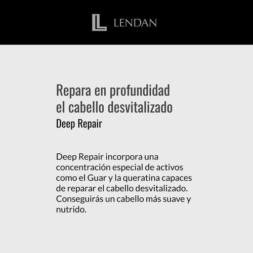 Lendan - Repairing Hair Mask - Deep Repair - 500 ml - For Damaged Hair - With Hydrolyzed Keratin - Enhances Shine - Anti-Frizz