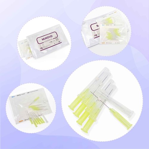 Minovd Pdo Threads for Eye Lift, Eye Lift Threads, Face Screw Threads, Blunt 30G25mm, 40Pcs, Smoothes Fine Lines Under the Eyes, Korea