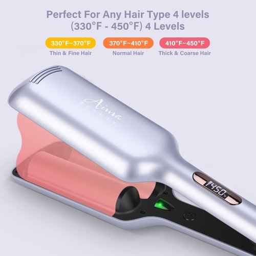 Aima Beauty One Step Hair Dryer and 32mm (1.25") Aima Beauty Twins Mermaid Hair Waver Bundle