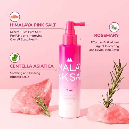 HIMALAYA PINKSALT Scalp Rejuvenating Tonic & Shampoo and Conditioner Set - Scalp Treatment for Dry Itchy Scal I Clarifying and Nourishing Hair Care Set for Itchy Scalp