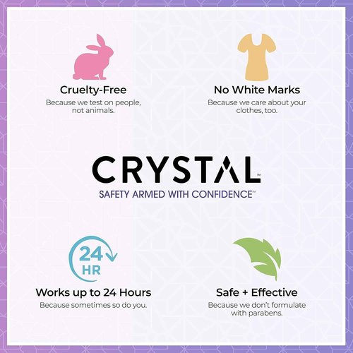 Crystal Mineral Deodorant Roll-On, Lavender & White Tea 2.25 oz (Pack of 12)