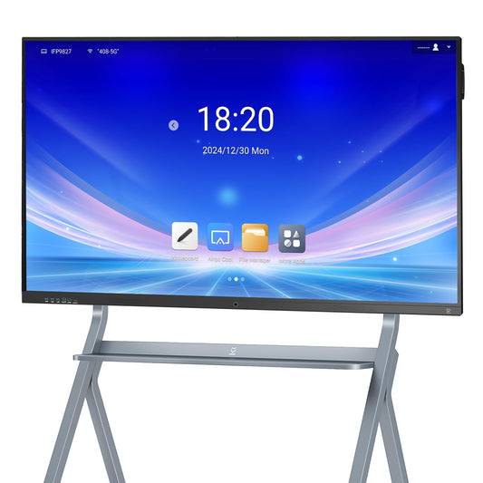 65 Inch Smart Board,4K Touch Screen Interactive Whiteboard, All-in-One Smart Digital Whiteboard for Classroom Home and Business Built in Android 14.0 8+128G with Robust App Ecosystem(Board+Wall Mount)