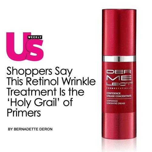 Dermelect Confidence Crease Concentrate- Anti-Aging Serum with Retinol & Hyaluronic to Smooth & Target Fine Lines & Wrinkles, 11 Lines, Frown Lines, Expression Lines, Facial Creases, Crow’s Feet 1 oz