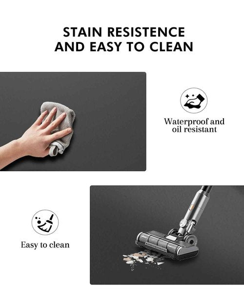 Artist hand 3 ft. x 5 ft. Barber Chair Mat Salon & Barber Shop Chair Anti-Fatigue Mats Comfort Salon Chair Mat,Black Semi Circle - 1/2 in. Thick,2 PCS