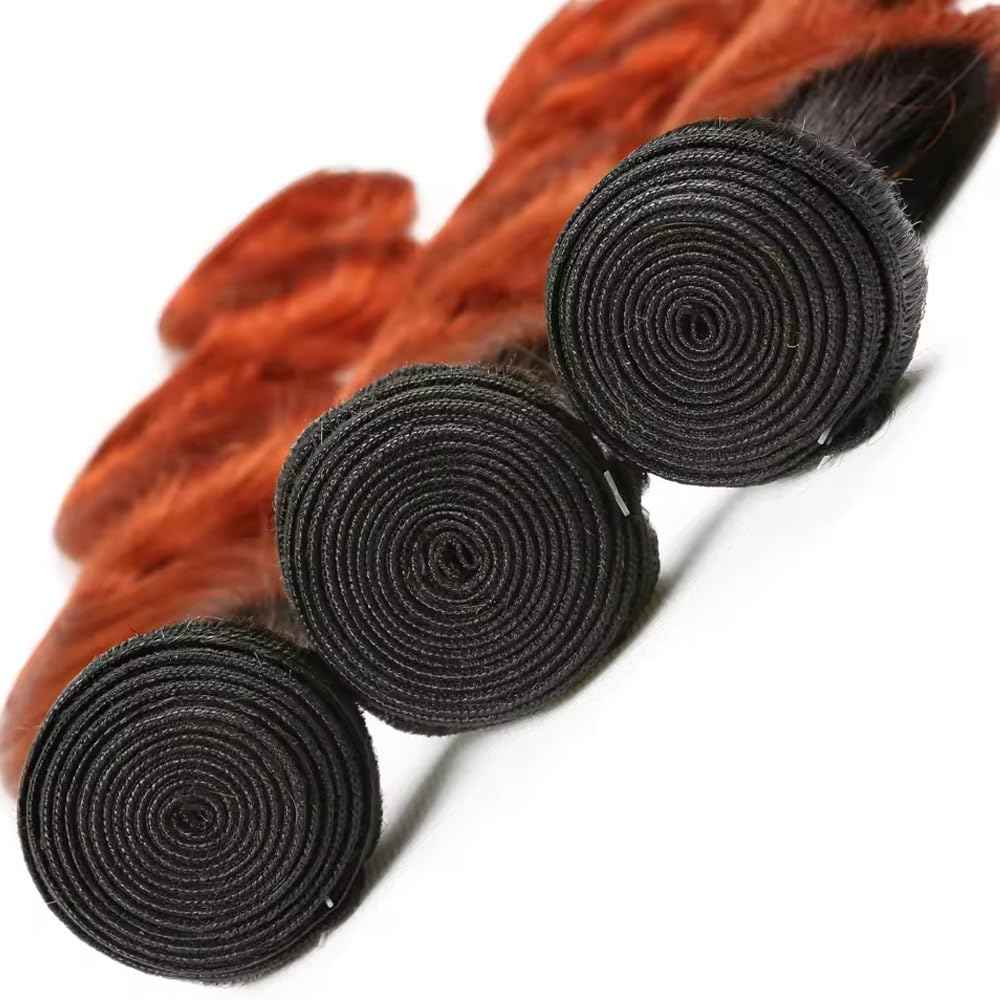 28 30 32 inch Ombre Human Hair Bundles 350 Body Wave Bundle Ombre Bundles Human Hair CnumGunm Ginger Body Wave Bundle 300g