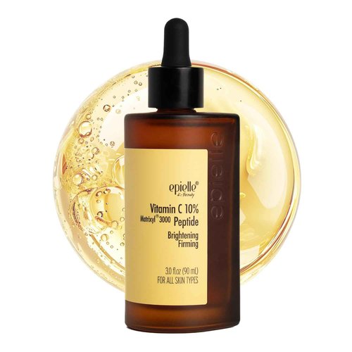 Epielle Complex Niacinamide 10% + Peptides Serum 3 fl.oz, Glowing and Firming Formula for Uneven Tone & Enlarged Pores, Anti-Aging for Face, Korean Skin Care (Vitamin C + Peptides Serum)