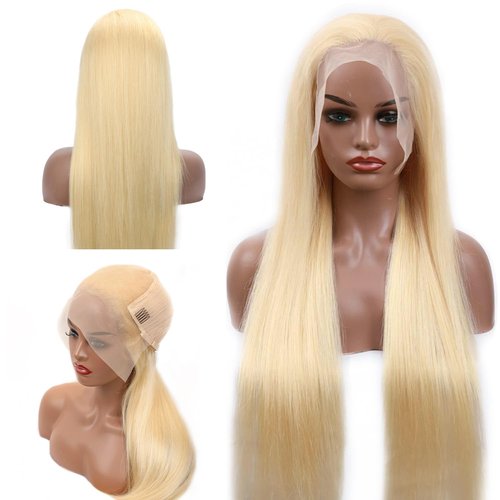 DACHIC 200% Density 613 Blonde Wig, 100% Human Hair, [2-year life], 24 Inch 13x4 HD Straight Lace Front Wigs Human Hair Pre Plucked for Women with Baby Hair, Free Part