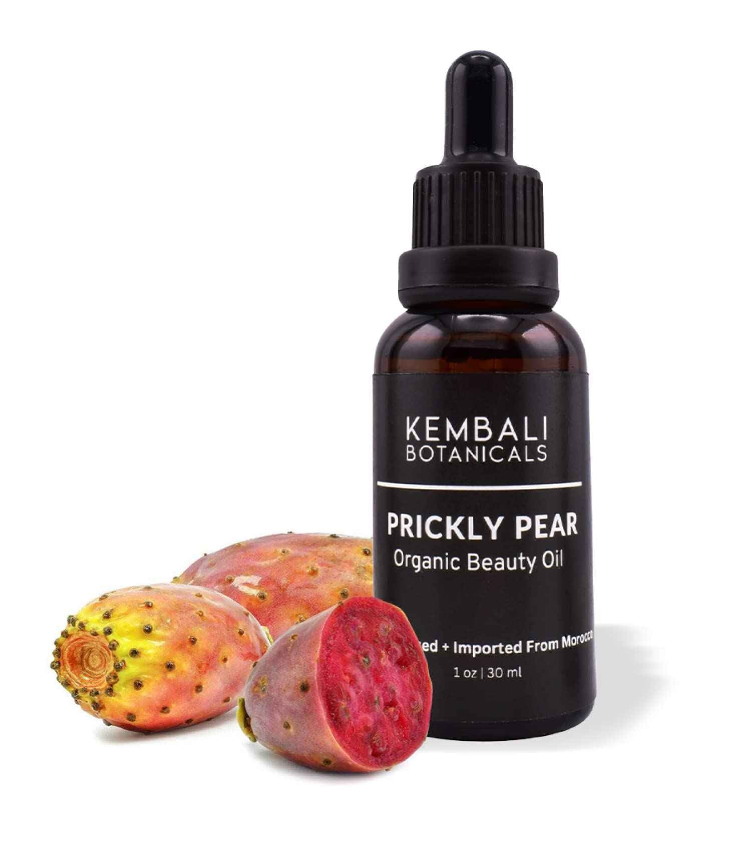KEMBALI BOTANICALS Prickly Pear Seed Oil, Organic, 100% Pure, Cold-Pressed-Unrefined, for Skin, Hair, Nails. Premium Quality, Imported from Morocco