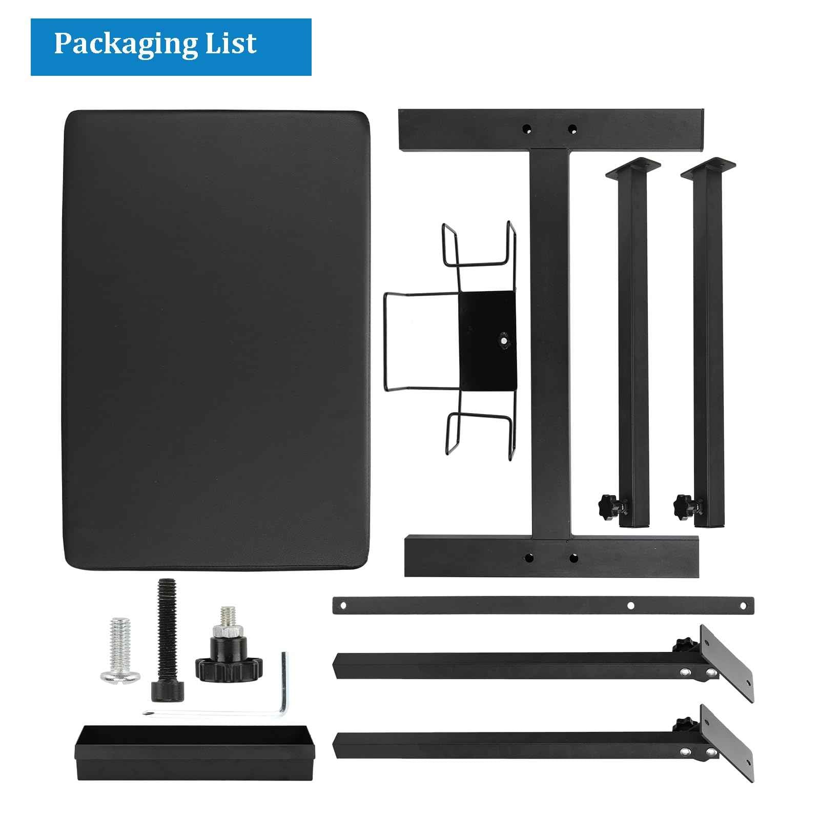 Hombtce Tattoo Arm Rest XL, Multifunctional Tattoo Arm Rest Stand, Base Structure w/Strong Stability, With Glove Rack, Pigments Rack, Quick installation, Adjustable Height