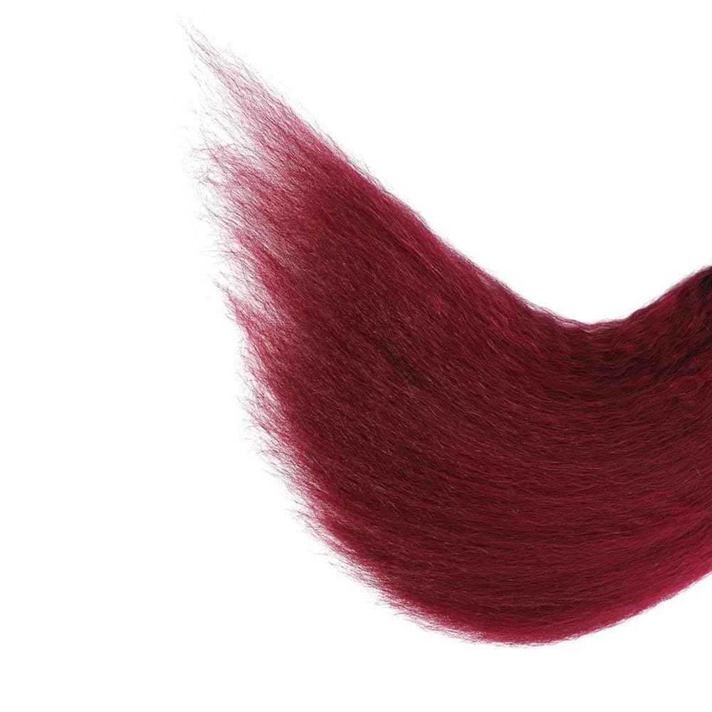 30 32 34 inch 99J Bundles Human Hair Burgundy Yaki Straight Bundles Dark Burgundy Kinky Straight Human Hair Bundle