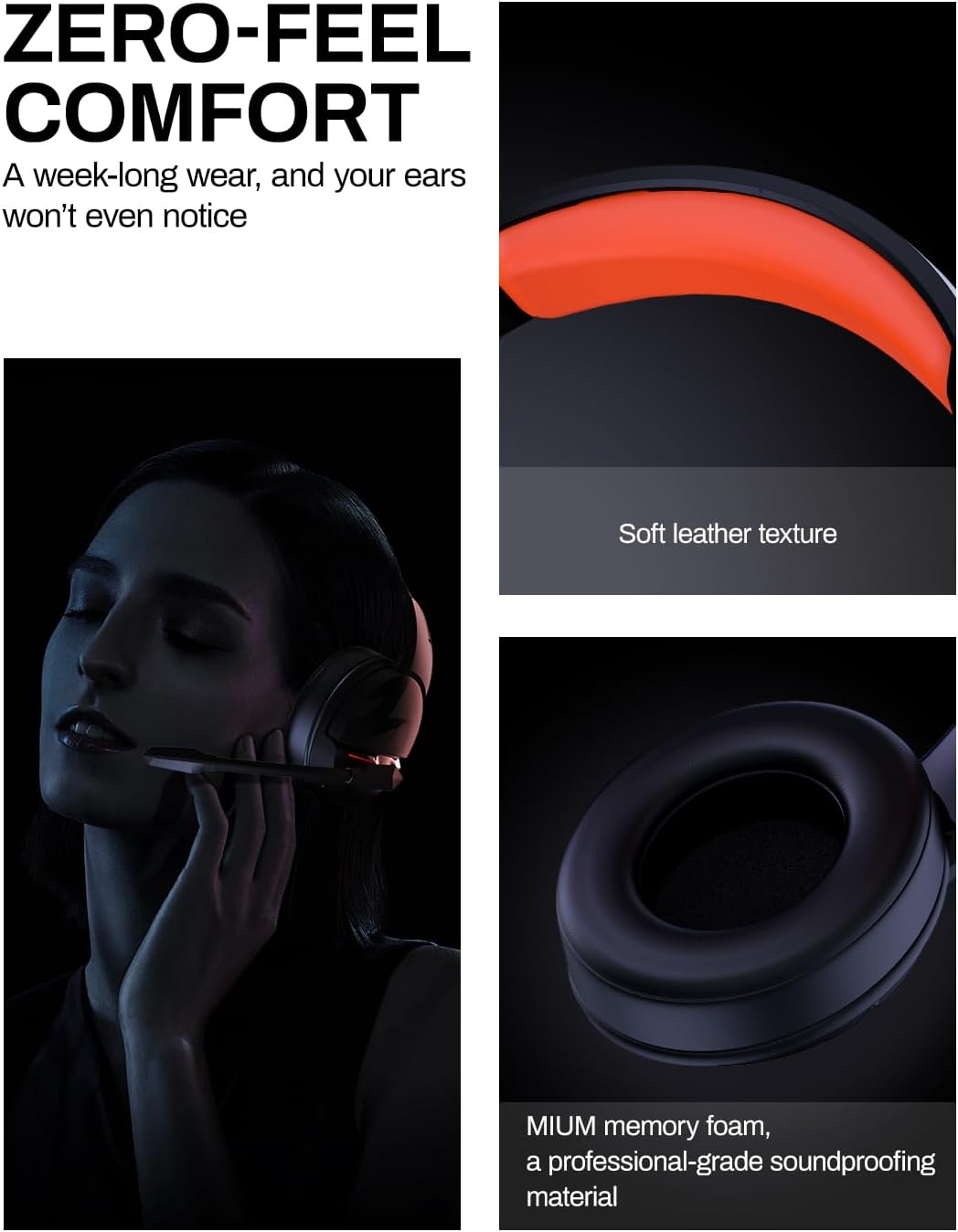 acer Wireless Gaming Headset, PS5 Headset with 2.4GHz for Ps5, Ps4, PC, Switch, Bluetooth 5.3 + 100Hrs Gaming Headphones with Noise Canceling Mic for Laptop, Mobile, Mac, 50mm Drivers (Red)