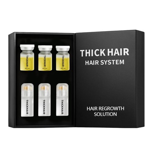 Thicair Hair Regrowth System - Advanced Hair Growth Treatment with Copper Peptides & Collagen, Knotweed and Ginseng Root Extract, Hydrating & Fuller Hair Kit for Fine or Thinning-Looking Hair (1 Pack)