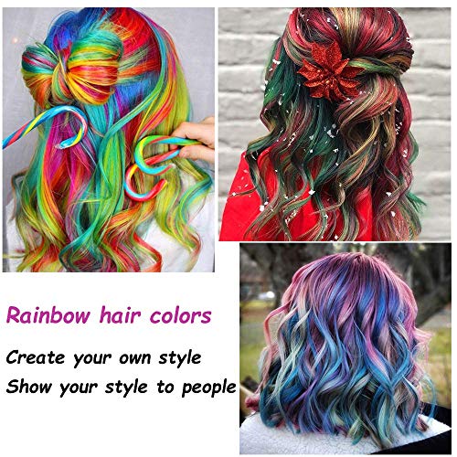 EBANKU Temporary Hair Chalk Comb, 6 Color Washable Hair Chalk Set for Girls Kids Gifts on Cosplay DIY Halloween Christmas Birthday Party Children's Day
