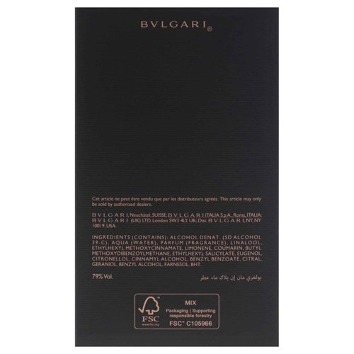 Bvlgari Man in Black Eau De Parfum Spray, 2 Ounce
