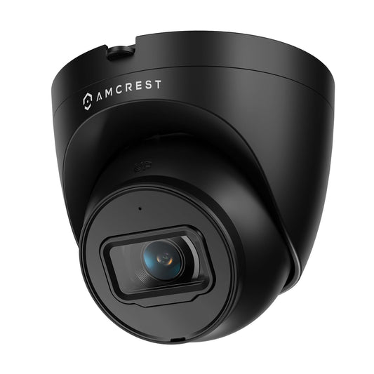 Amcrest 5MP Turret POE Camera, UltraHD Outdoor IP Camera POE with Mic/Audio, 5-Megapixel Security Surveillance Cameras, 98ft NightVision, 132° FOV, IP67, MicroSD (256GB) Black IP5M-T1179EB-AI-V3